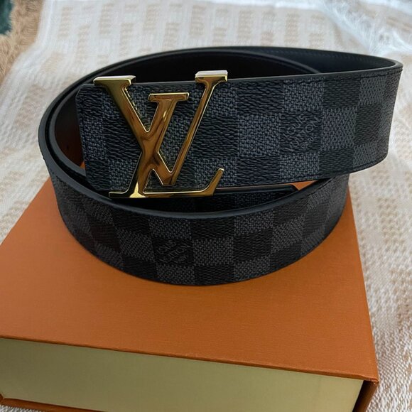 Louis Vuitton Men's Belt With Signature Metal Buckle - Picture 1 of 4